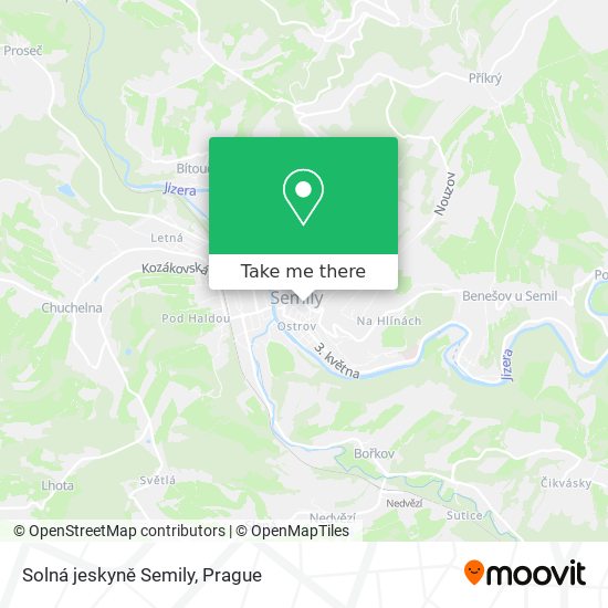 Solná jeskyně Semily map