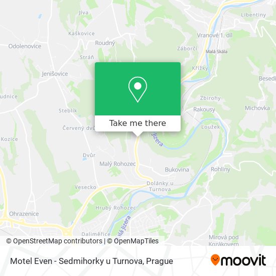 Карта Motel Even - Sedmihorky u Turnova