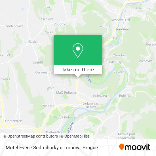 Карта Motel Even - Sedmihorky u Turnova
