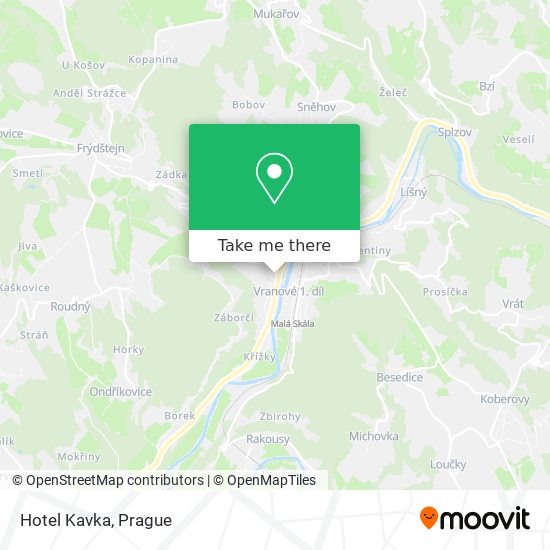 Hotel Kavka map