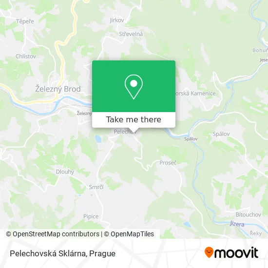 Карта Pelechovská Sklárna