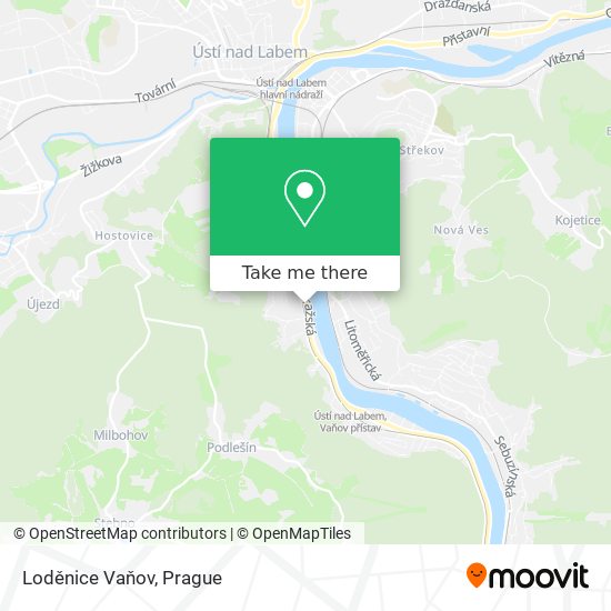 Loděnice Vaňov map
