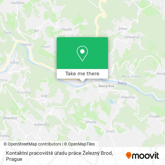 Kontaktní pracoviště úřadu práce Železný Brod map