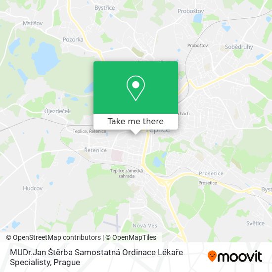 MUDr.Jan Štěrba Samostatná Ordinace Lékaře Specialisty map