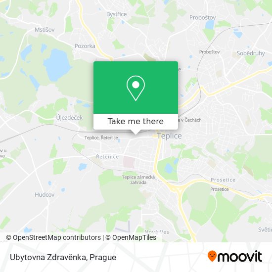 Ubytovna Zdravěnka map