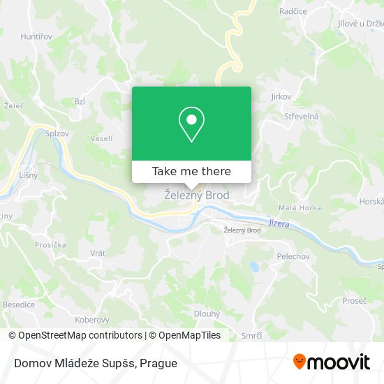 Карта Domov Mládeže Supšs