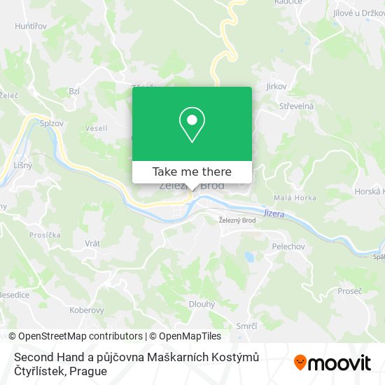 Second Hand a půjčovna Maškarních Kostýmů Čtyřlístek map