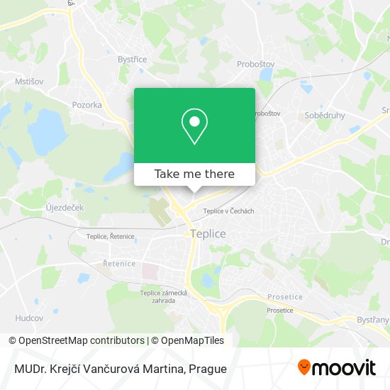 MUDr. Krejčí Vančurová Martina map