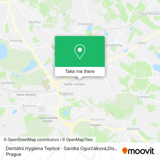 Карта Dentální Hygiena Teplice - Sandra Ogurčáková,Dis.