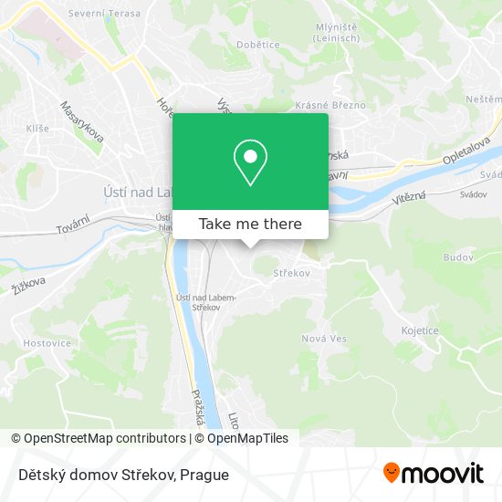 Dětský domov Střekov map