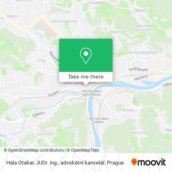 Hála Otakar, JUDr. ing., advokátní kancelář map