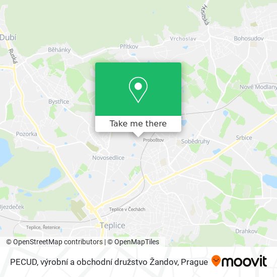 PECUD, výrobní a obchodní družstvo Žandov map