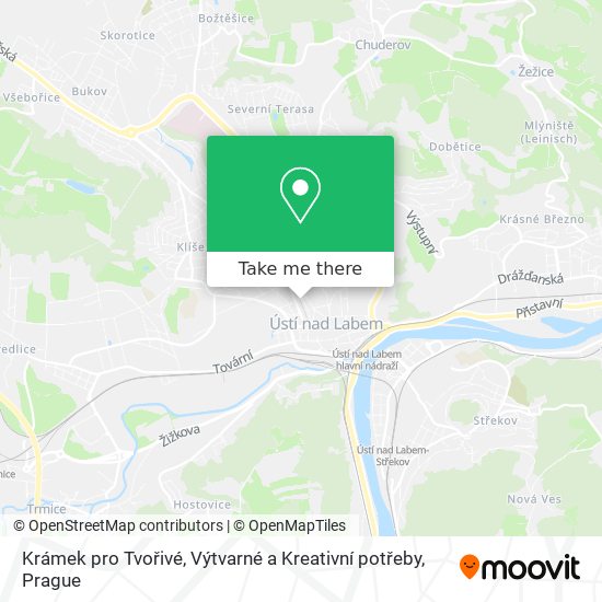 Krámek pro Tvořivé, Výtvarné a Kreativní potřeby map