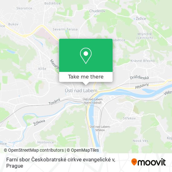 Farní sbor Českobratrské církve evangelické v map