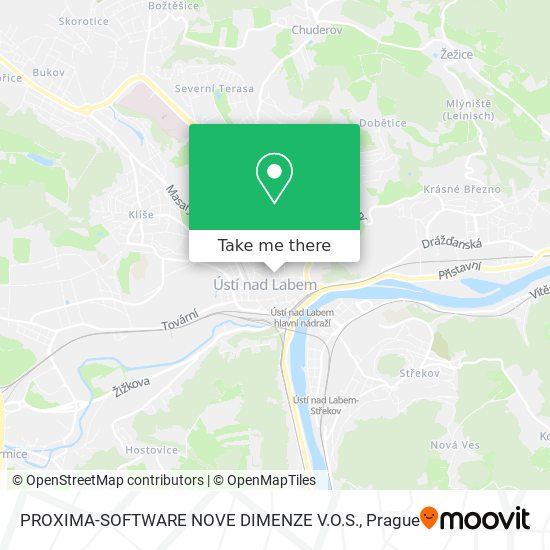 PROXIMA-SOFTWARE NOVE DIMENZE V.O.S. map