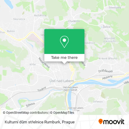 Карта Kulturní dům střelnice Rumburk