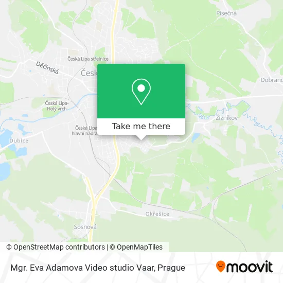 Карта Mgr. Eva Adamova Video studio Vaar