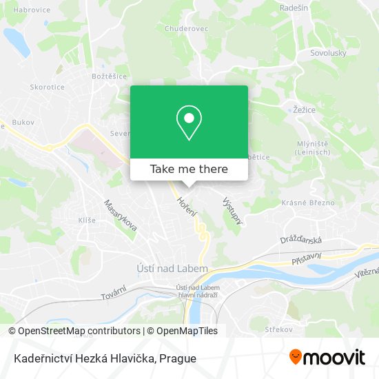 Kadeřnictví Hezká Hlavička map