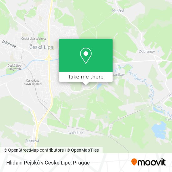 Hlídání Pejsků v České Lípě map