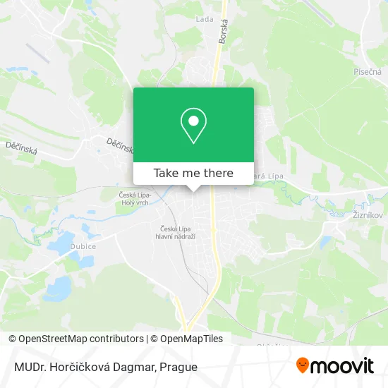 Карта MUDr. Horčičková Dagmar
