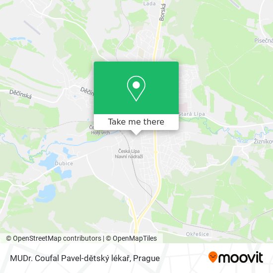 MUDr. Coufal Pavel-dětský lékař map