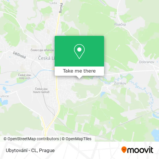 Карта Ubytování - CL