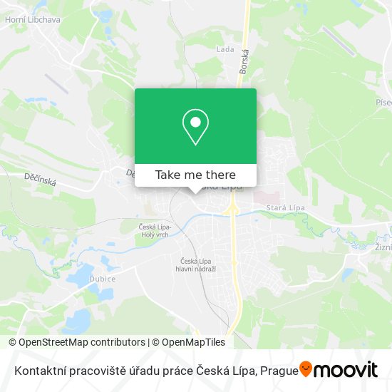 Kontaktní pracoviště úřadu práce Česká Lípa map