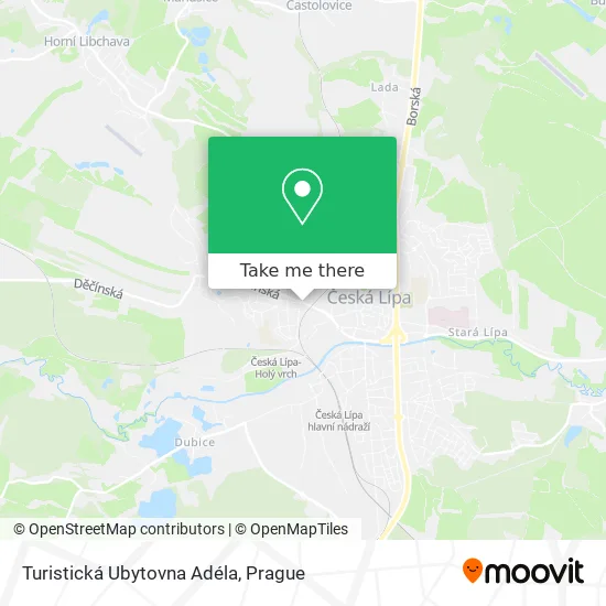 Карта Turistická Ubytovna Adéla