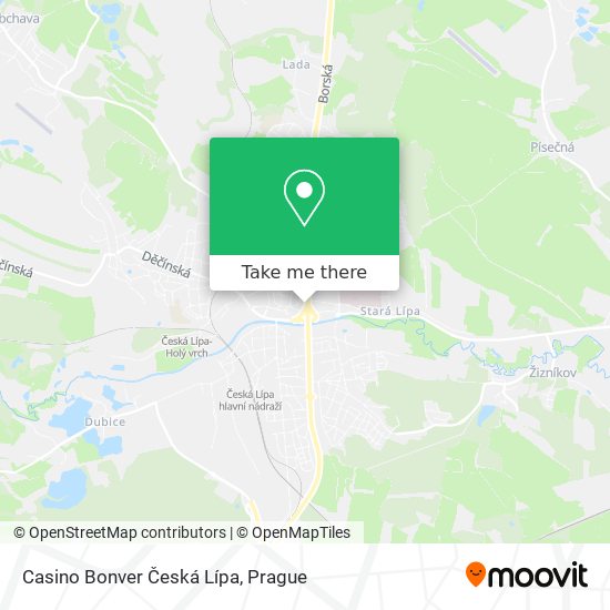 Casino Bonver Česká Lípa map