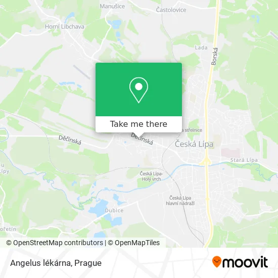 Карта Angelus lékárna