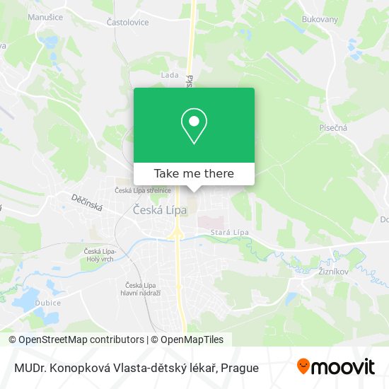 MUDr. Konopková Vlasta-dětský lékař map