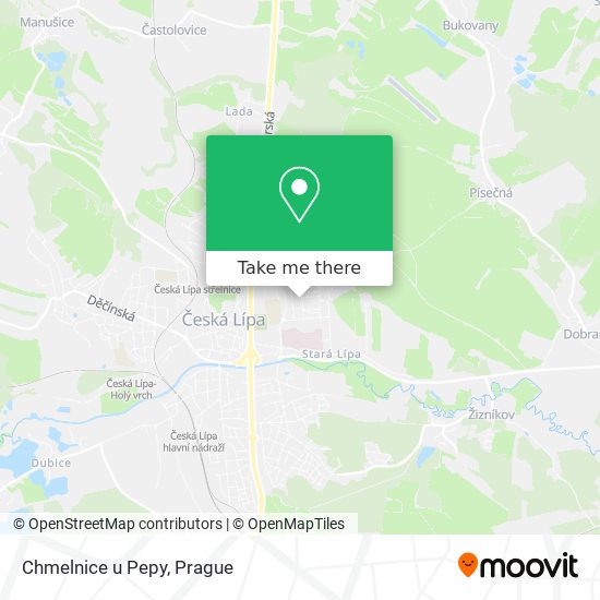 Chmelnice u Pepy map