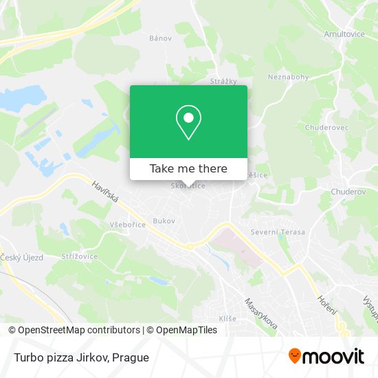 Карта Turbo pizza Jirkov