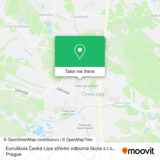 Euroškola Česká Lípa střední odborná škola s.r.o. map