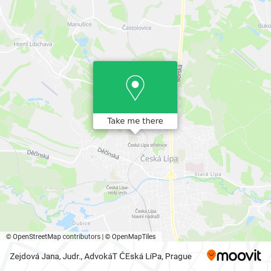 Zejdová Jana, Judr., AdvokáT ČEská LíPa map