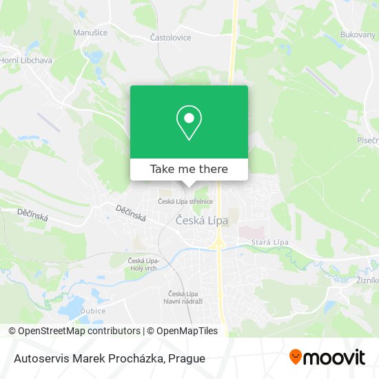 Autoservis Marek Procházka map