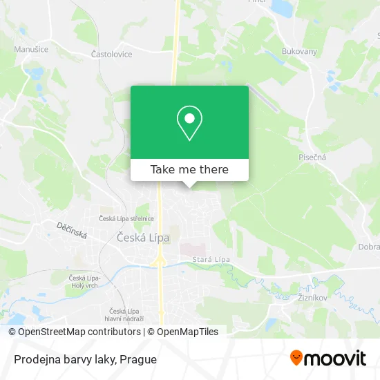 Карта Prodejna barvy laky