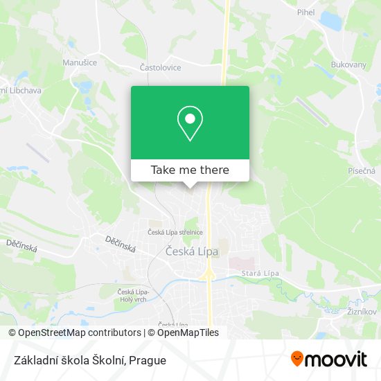 Základní škola Školní map