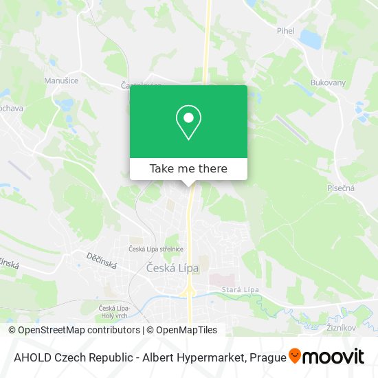 AHOLD Czech Republic - Albert Hypermarket map