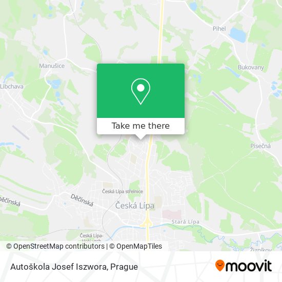 Autoškola Josef Iszwora map