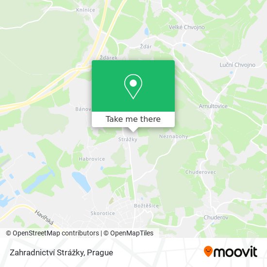 Zahradnictví Strážky map
