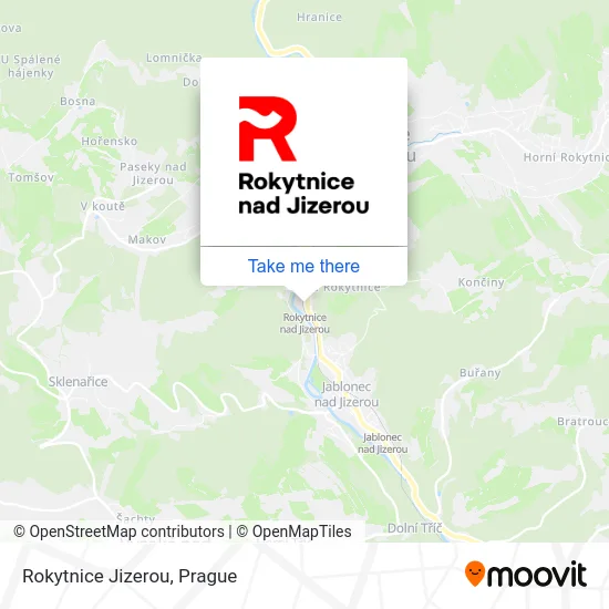 Карта Rokytnice Jizerou