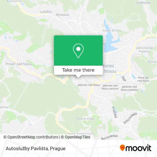 Autoslužby Pavlišta map