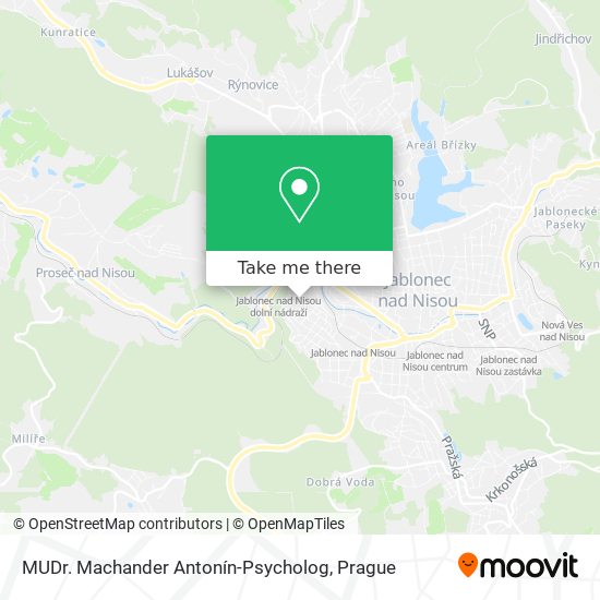 MUDr. Machander Antonín-Psycholog map