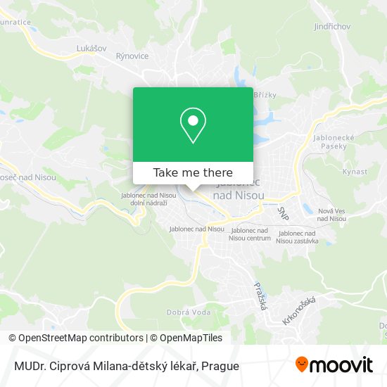 Карта MUDr. Ciprová Milana-dětský lékař