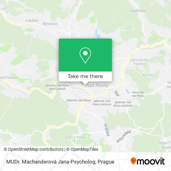 MUDr. Machanderová Jana-Psycholog map