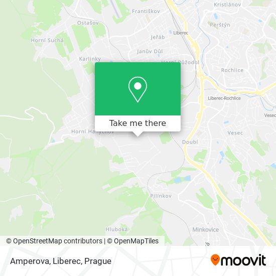 Amperova, Liberec map