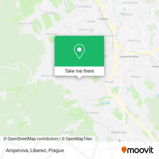 Карта Amperova, Liberec