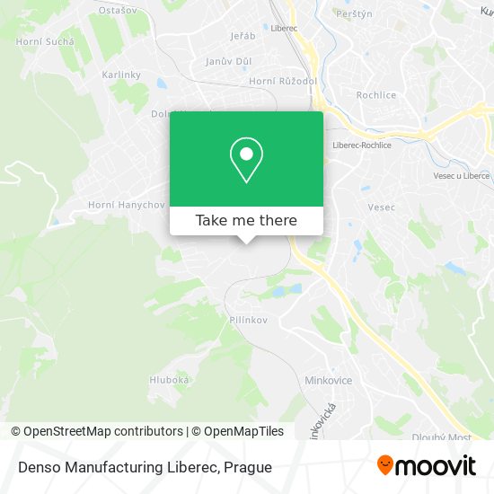 Denso Manufacturing Liberec map