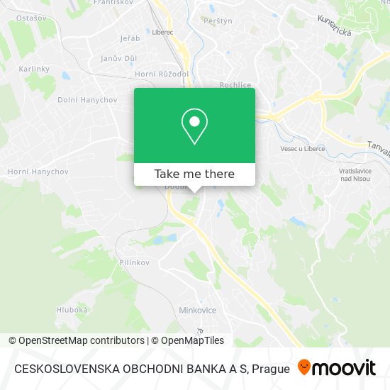 CESKOSLOVENSKA OBCHODNI BANKA A S map